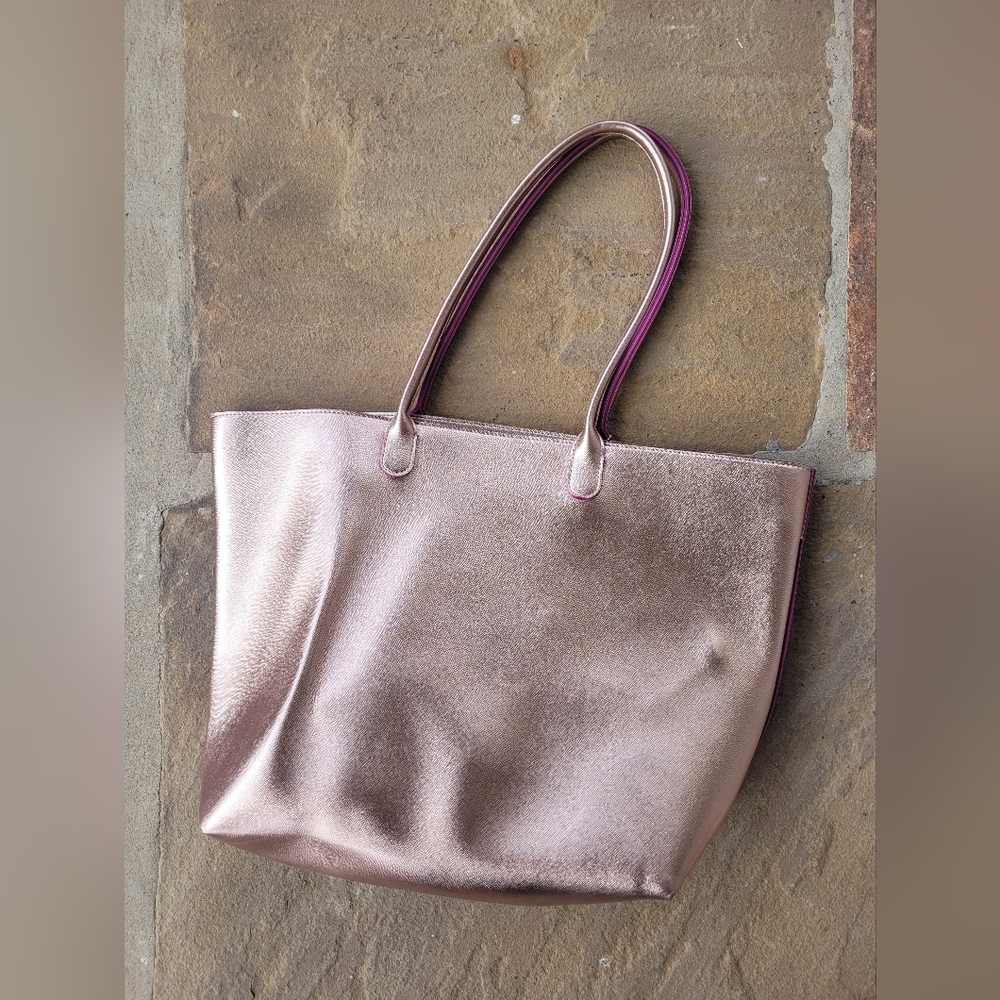 Pink Metallic Tote Bag